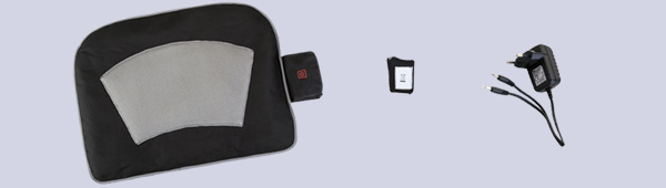 Thermo Seat, ein Akku, ein Ladegerät